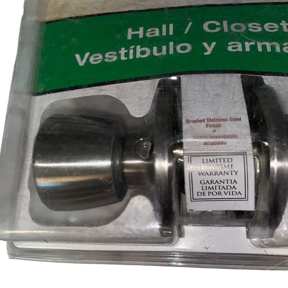 Hall Closet Nickel Door Knob Set Gate House Satin Silver Kit New Gatehouse - Picture 6 of 7